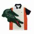 Vertical Tri Color Block Polo Shirt - Cream